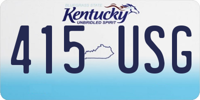 KY license plate 415USG
