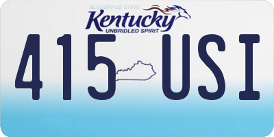 KY license plate 415USI