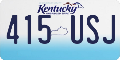 KY license plate 415USJ