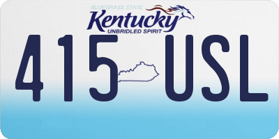 KY license plate 415USL