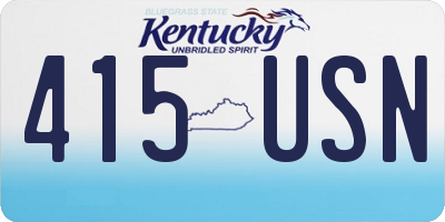 KY license plate 415USN