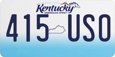 KY license plate 415USO