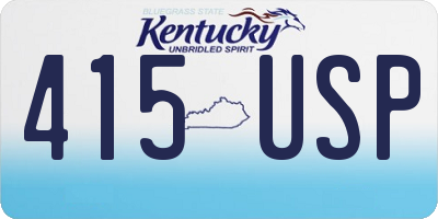 KY license plate 415USP