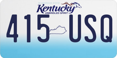 KY license plate 415USQ