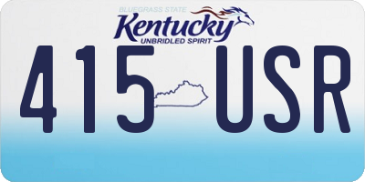 KY license plate 415USR
