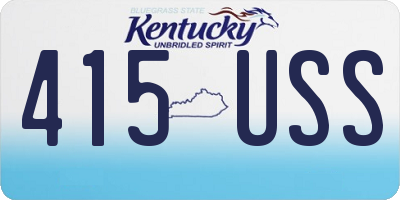 KY license plate 415USS