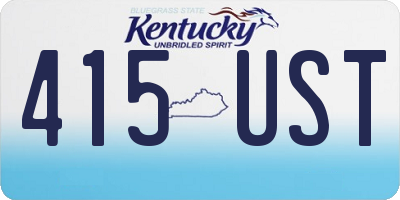KY license plate 415UST