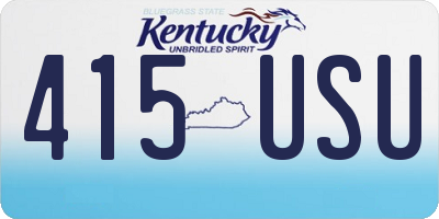 KY license plate 415USU