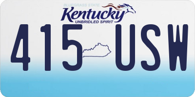 KY license plate 415USW