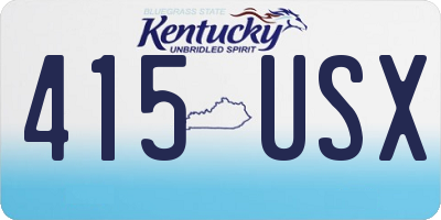 KY license plate 415USX