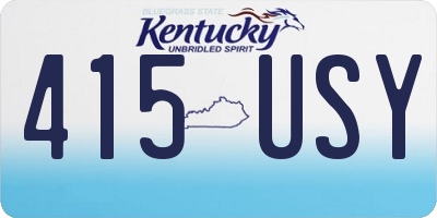 KY license plate 415USY