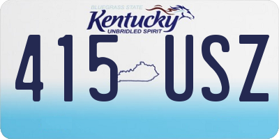 KY license plate 415USZ