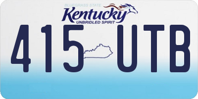 KY license plate 415UTB