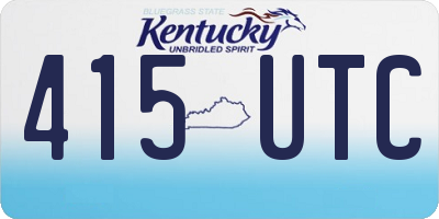 KY license plate 415UTC