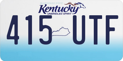 KY license plate 415UTF
