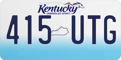 KY license plate 415UTG