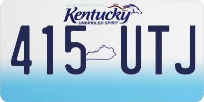 KY license plate 415UTJ