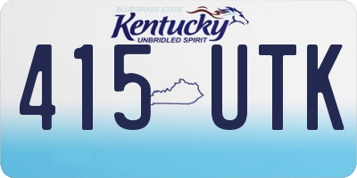 KY license plate 415UTK