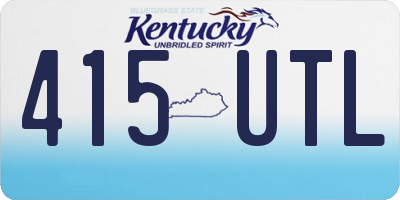 KY license plate 415UTL