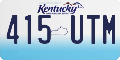KY license plate 415UTM