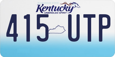 KY license plate 415UTP
