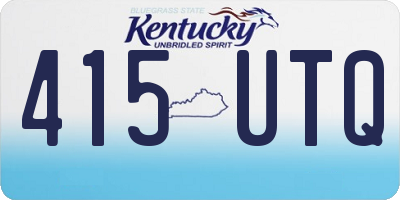 KY license plate 415UTQ
