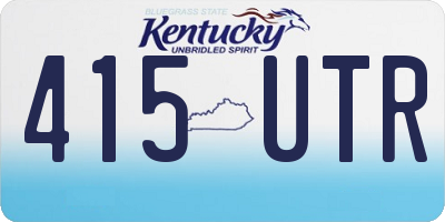 KY license plate 415UTR