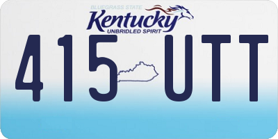 KY license plate 415UTT