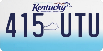 KY license plate 415UTU