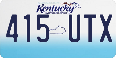 KY license plate 415UTX