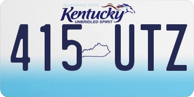 KY license plate 415UTZ