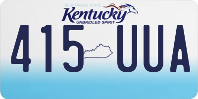 KY license plate 415UUA