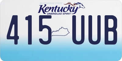 KY license plate 415UUB