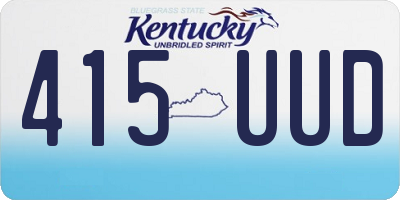 KY license plate 415UUD