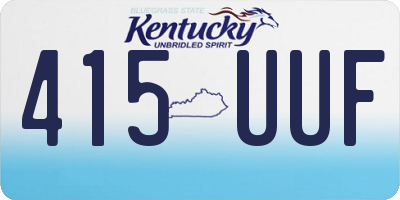 KY license plate 415UUF