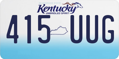 KY license plate 415UUG