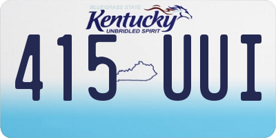 KY license plate 415UUI