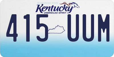 KY license plate 415UUM