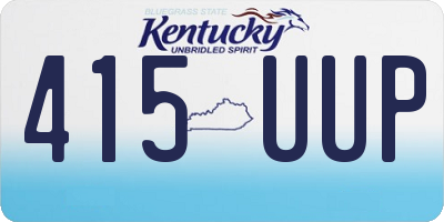 KY license plate 415UUP