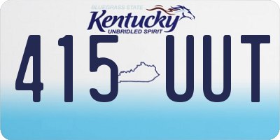 KY license plate 415UUT