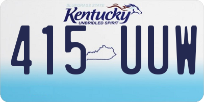 KY license plate 415UUW