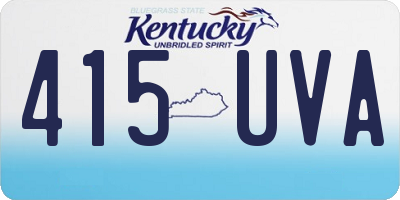 KY license plate 415UVA