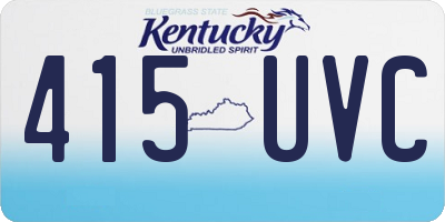 KY license plate 415UVC