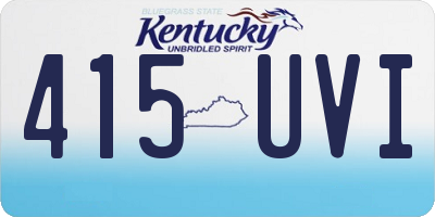 KY license plate 415UVI
