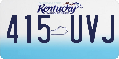 KY license plate 415UVJ