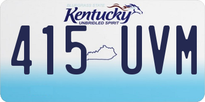 KY license plate 415UVM