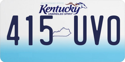 KY license plate 415UVO