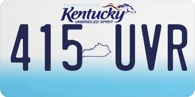 KY license plate 415UVR