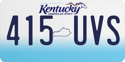 KY license plate 415UVS