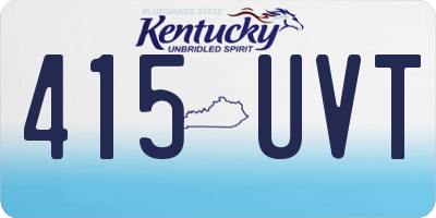 KY license plate 415UVT